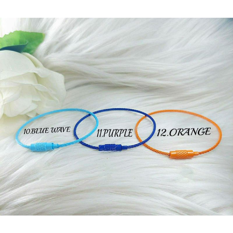 Fourfashion Gelang Anak Tali kawat Bukaan Putar Bermacam Warna Kekinian JX018