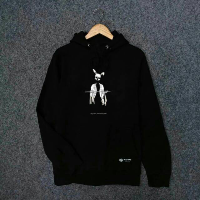 sweater hitam pria wanita murah hoodie origina warna hitam masa kini trendy kekinian hits