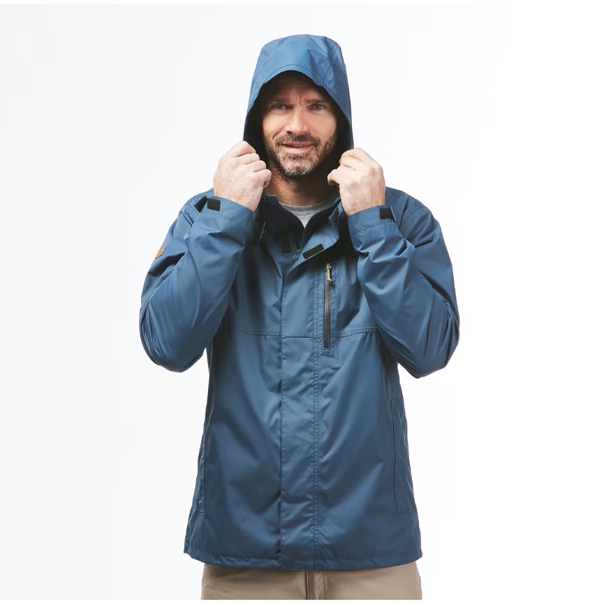 QUECHUA NH500 Jaket Pria Untuk Hiking Waterproof Terdapat 4 Kantong