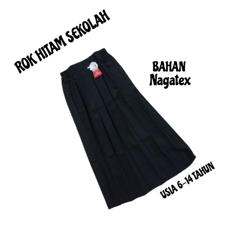 ROK REMPEL HITAM // SERAGAM SEKOLAH ANAK PEREMPUAN