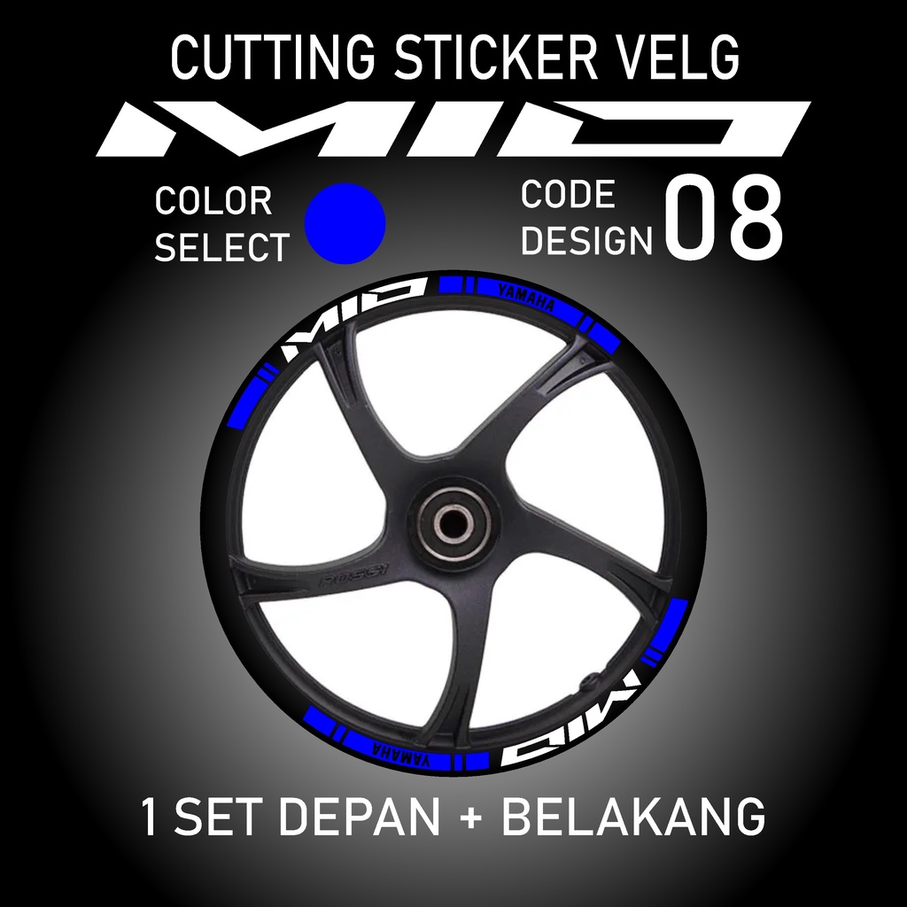 Kenzie Sticker - Stiker Cutting Sticker Velg Yamaha Mio Smile Sporty Racing Lis List Variasi Custom 