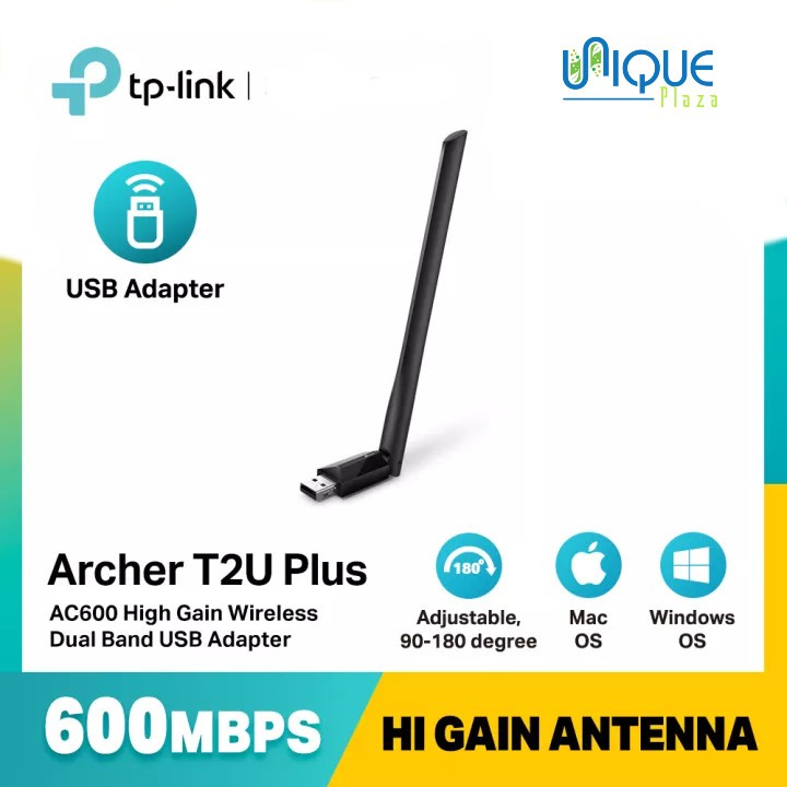 TP-LINK TPLink T2U PLUS AC600 High Gain Wireless Dual-Band USB Adapter