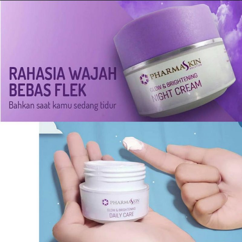 Pharmaskin paket daily cream dan night cream atau cream siang dan malam by pharmaskin