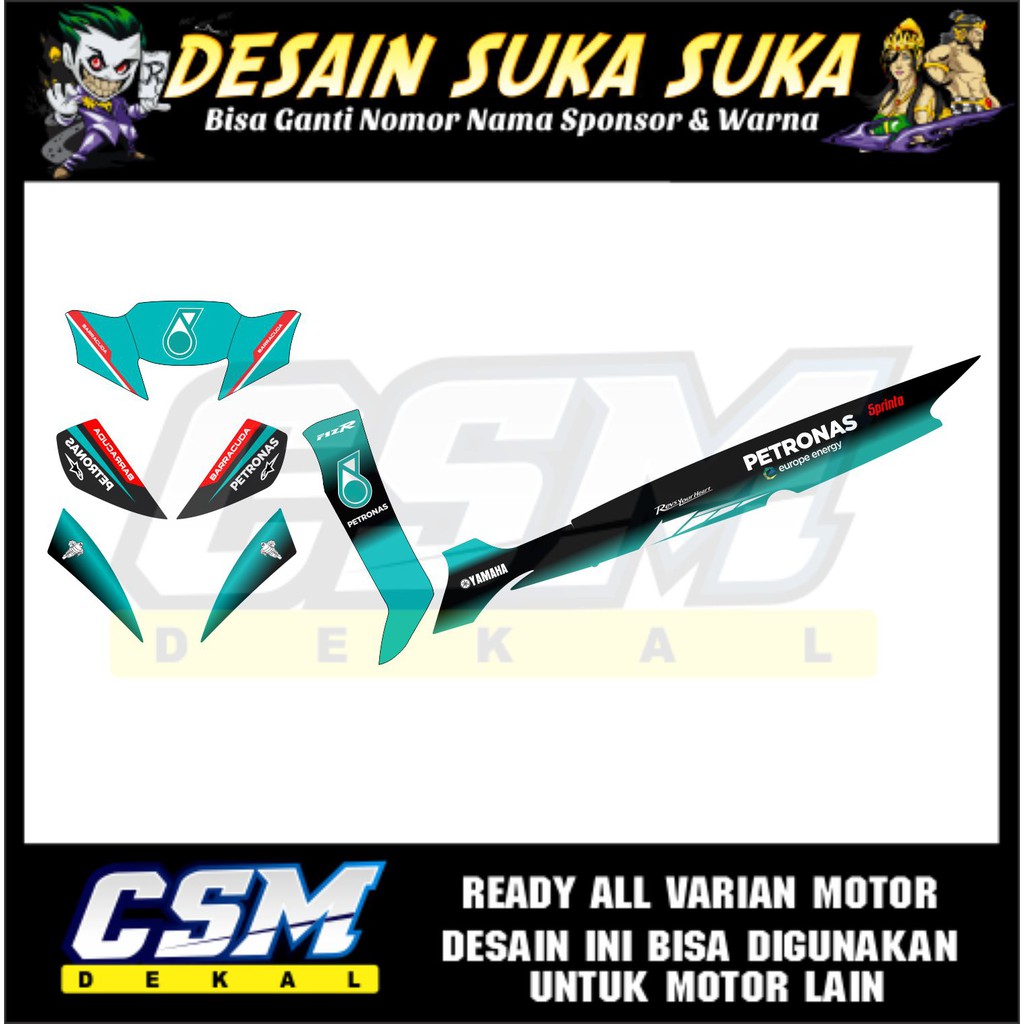 decal motor fiz r petronas semi full striping