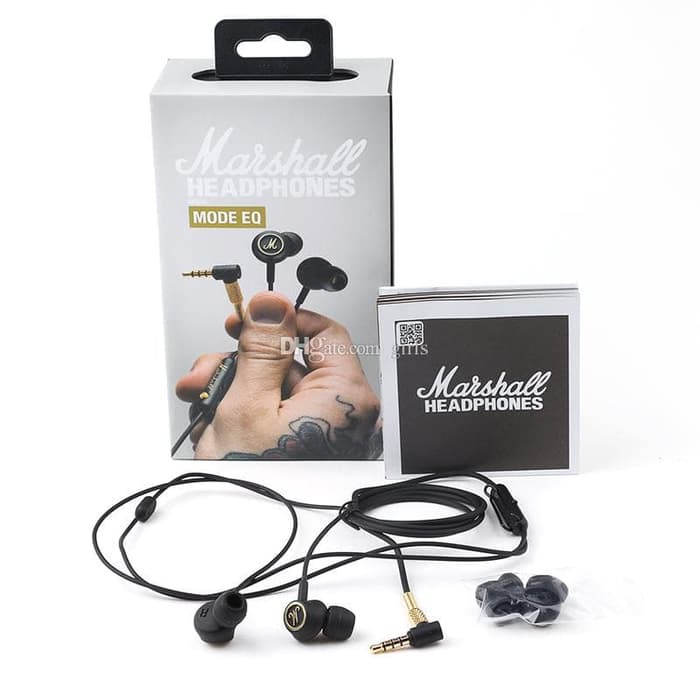 Marshall Mode In-Ear - Earbuds Nirkabel Hitam dengan Kualitas Suara Terbaik dan Desain Ergonomis
