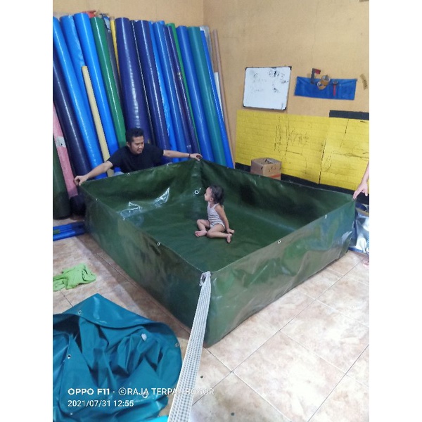 KOLAM TERPAL TIPE A20 SUPER 200X100X30 +DRAT&amp; TUTUP PEMBUANGAN AIR