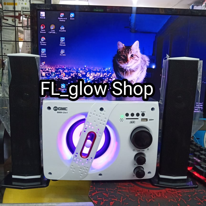 Speaker GMC 886H 2in1 Bluetooth Speaker Multimedia