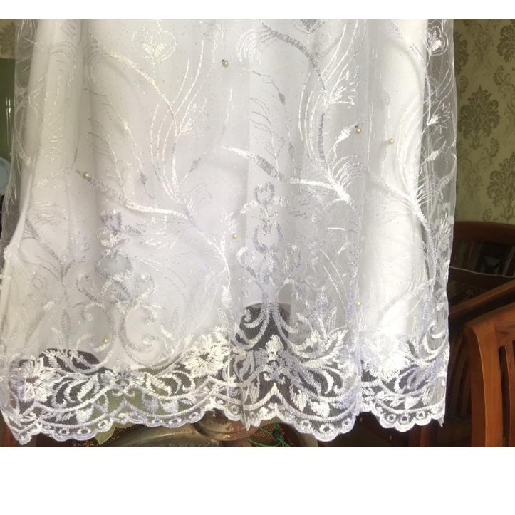 Harga Termurah FULL BRUKAT [FREE HIJAB ]GAUN AKAD GAMIS AKAD WALIMAH