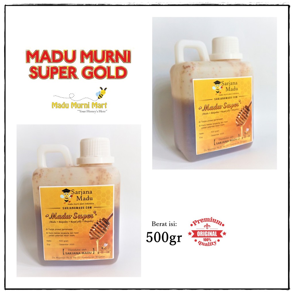 

Madu Super 100% Asli Fresh 1/2kg
