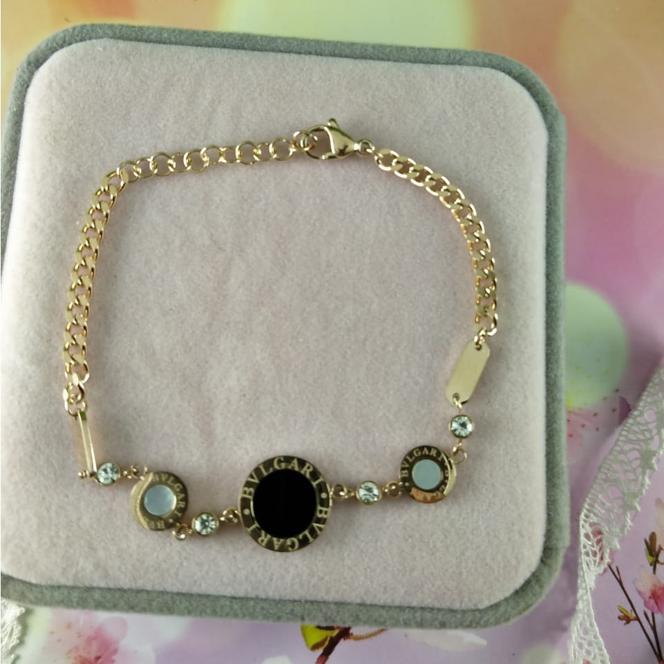 Gelang BVLGARI Rantai Terbaru Titanium Ros Gold BIG SELLER....GTO00006