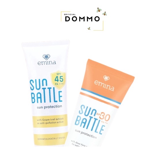 DOMMO - D8161 Emina Sun Battle SPF 30  PA+++ 60ml - Sun Battle SPF45 PA+++ 30ml