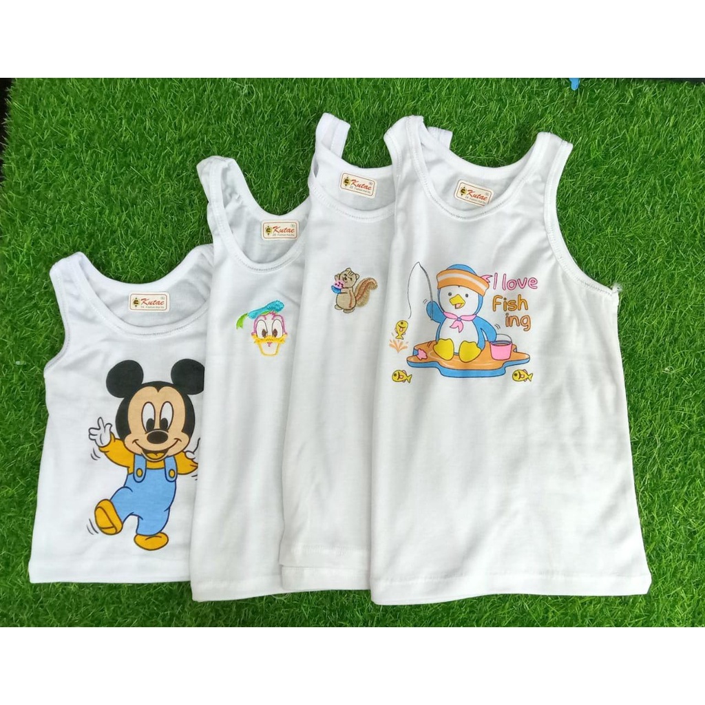 Singlet Putih Anak Kutae Sablon