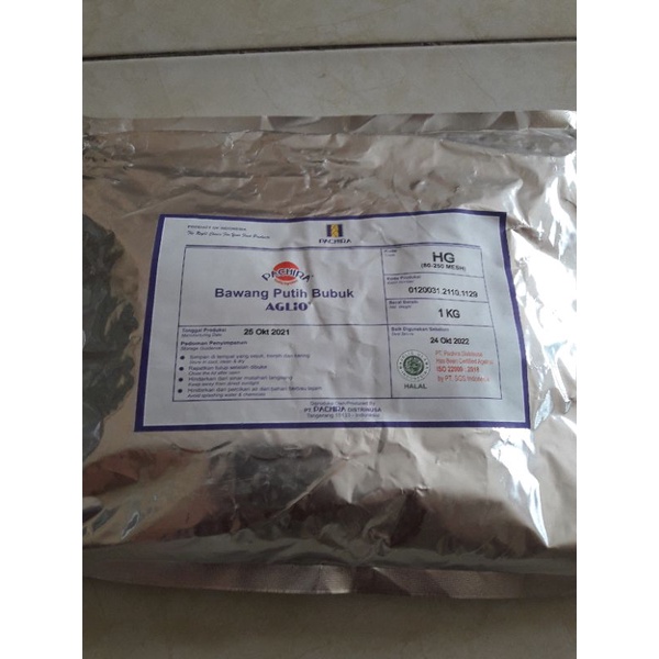 

garlic powder/bawang putih bubuk HG 1 kg aglio pachira