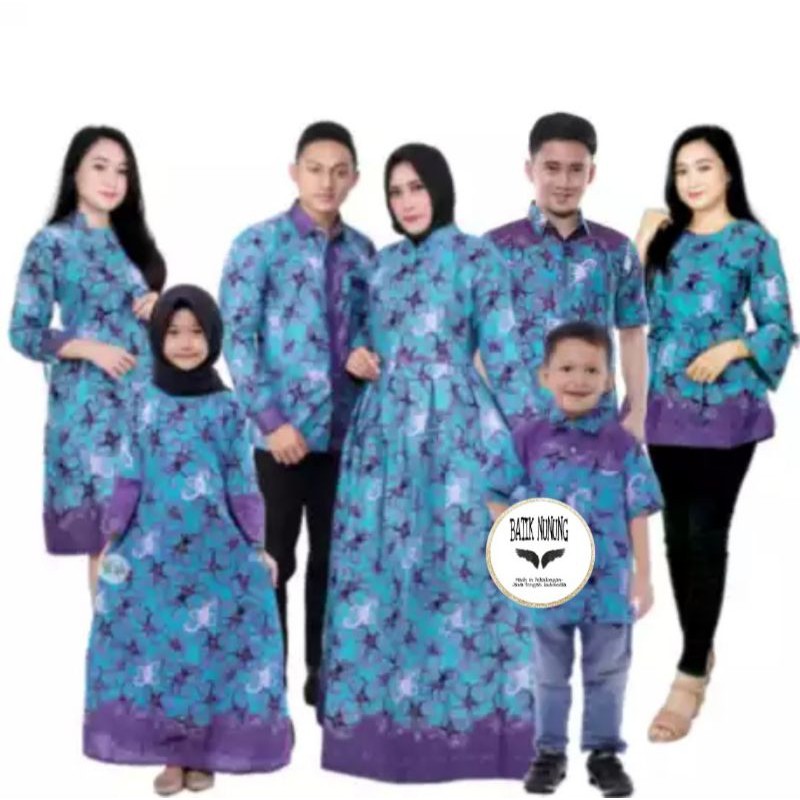 BATIK COUPLE KELUARGA sania ruffle ori ndoro jowi dnt motif CUMI TOSCA