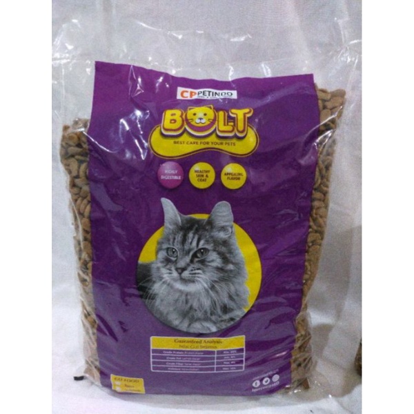 MAKANAN KUCING BOLT RASA SALMON ,TUNA 1KG