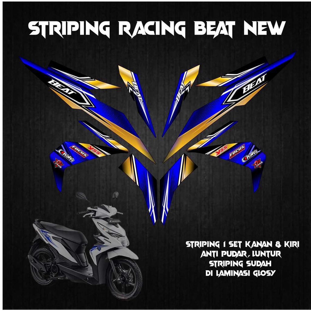 STRIPING MOTOR VARIASI BEAT NEW RACING