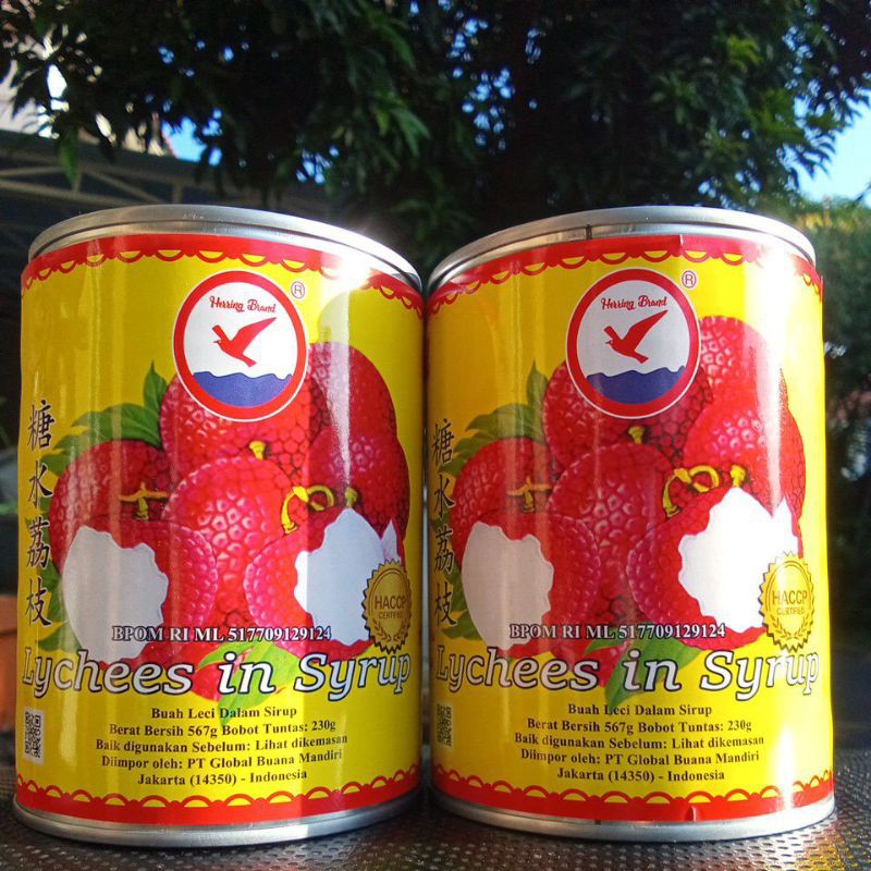 

Herring Brand Lychees In Syrup / Buah Leci Dalam Sirup Dalam Kemasan Kaleng 567 Gram
