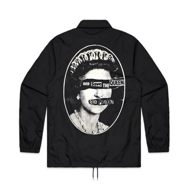 JAKET COACH BAND SEX PISTOLS - GOD SAVE THE QUEEN | WINDBREAKER COACH JAKET BAND SEX PISTOLS PARASUT