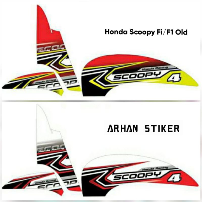 JUAL STIKER MOTOR  HONDA SCOOPY Fi / F1 LAMA 2013 2014 2015 2016 LIS BODY STRIPING VARIASI MURAH