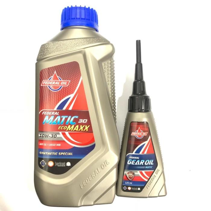 PAKET OLI FEDERAL MATIC ECOMAXX 30 10W30 SYNTHETIC DENGAN OLI GARDAN