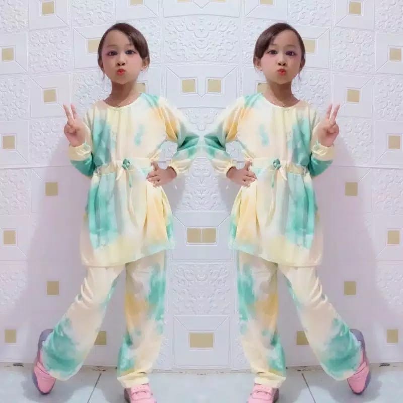One Set Anak Tie Dye | Setelan Celana Anak | Setelan Anak | Setcel Anak