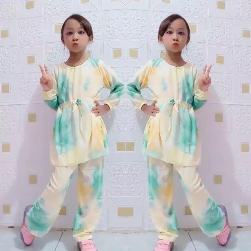 One Set Anak Tie Dye | Setelan Celana Anak | Setelan Anak | Setcel Anak