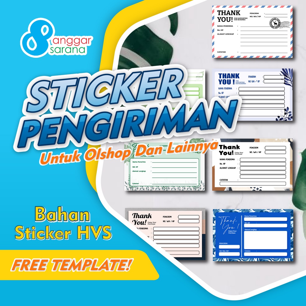 

Stiker Pengiriman Custom Stiker Label Paket Stiker Alamat Pengiriman MIN.ORDER 100 PCS FREE TEMPLATE