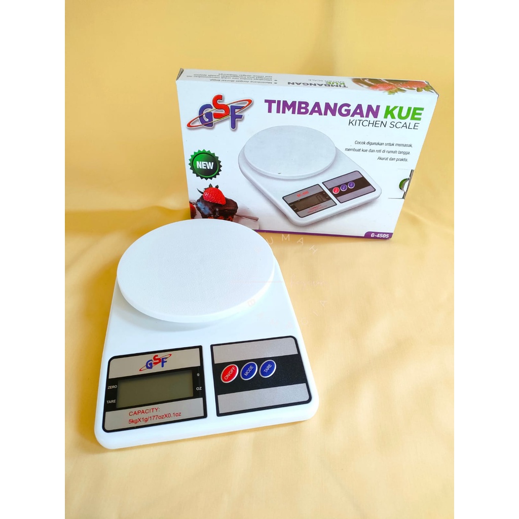 Timbangan Kue Dapur Digital Timbangan Digital Elektrik Scale Dapur Pengukur Berat Makanan 4505/Timba