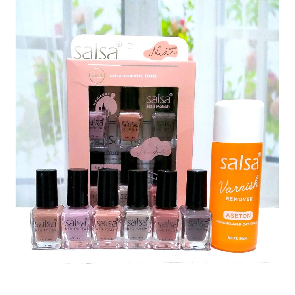 Jual Paket Salsa Nail Polish Kutek Nude Dan Aseton Salsa Ml Bpom Shopee Indonesia