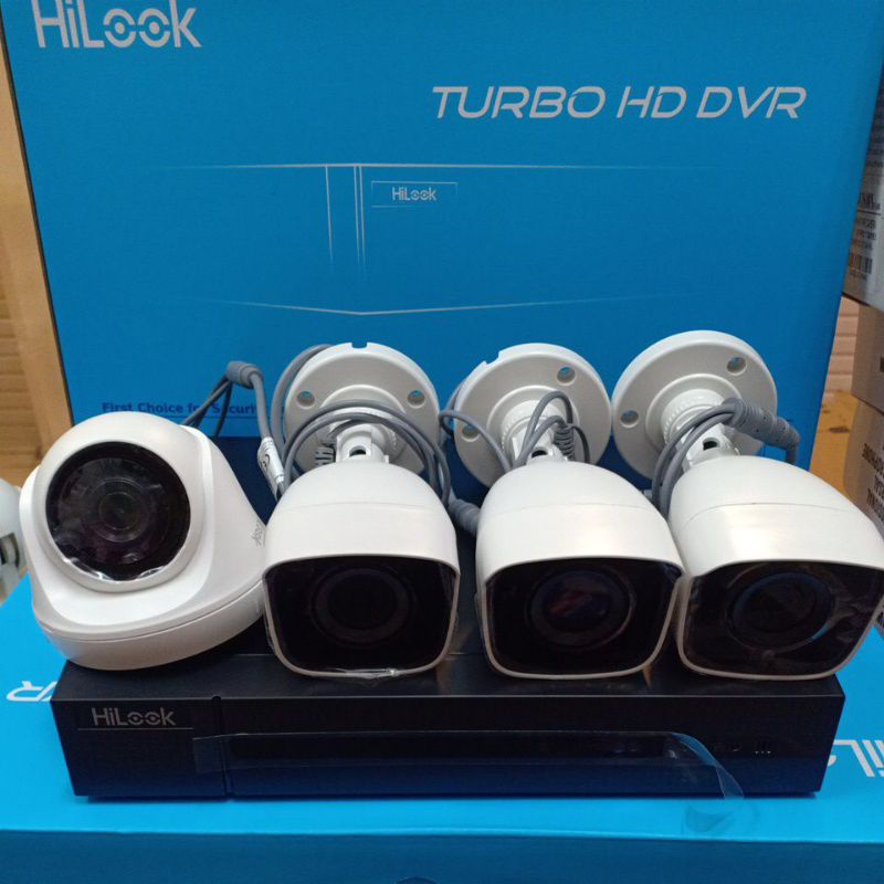 PAKET CCTV HILOOK 8 CHANNEL 4 KAMERA 2MP 1080P LENGKAP