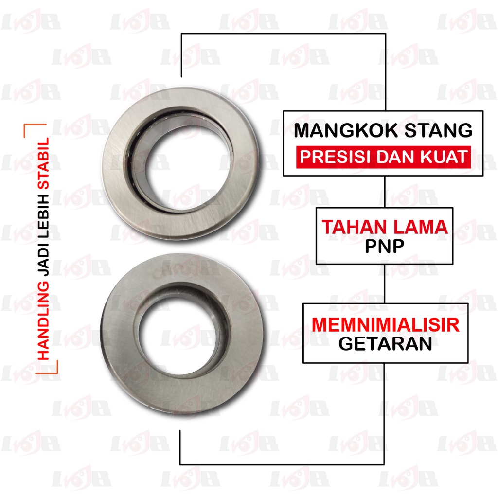 Komstir Vixion R15 Bearing Mangkuk Stang Motor Sport Yamaha Set Atas Bawah