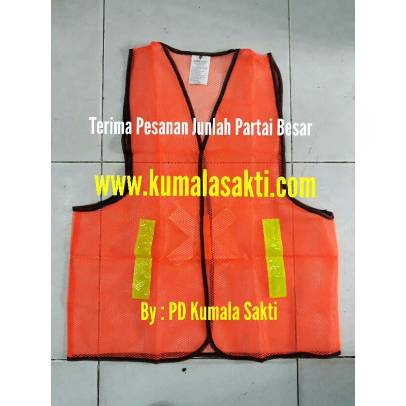 Rompi Proyek Oren Jaring X -Rompi Parkir-Rompi Safety-Rompi Vest-Rompi Jaring-Helm Proyek-Kacamata Safety-Tas