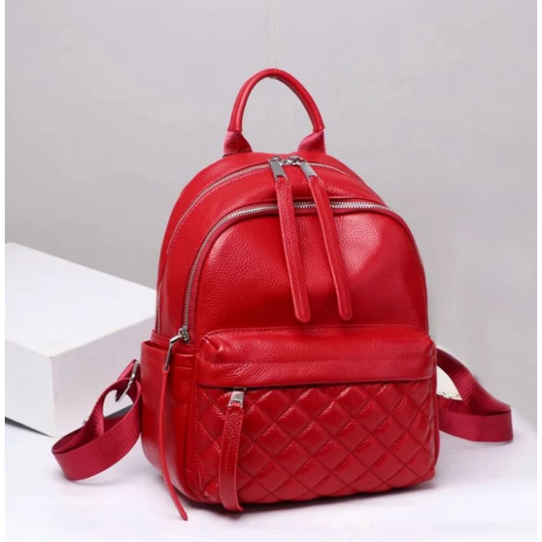 Mochillastore -Tas Ransel Backpack Stylish Ransel Wanita Kpop Style Backpack Kulit sintetis Lembut Dan Tebal