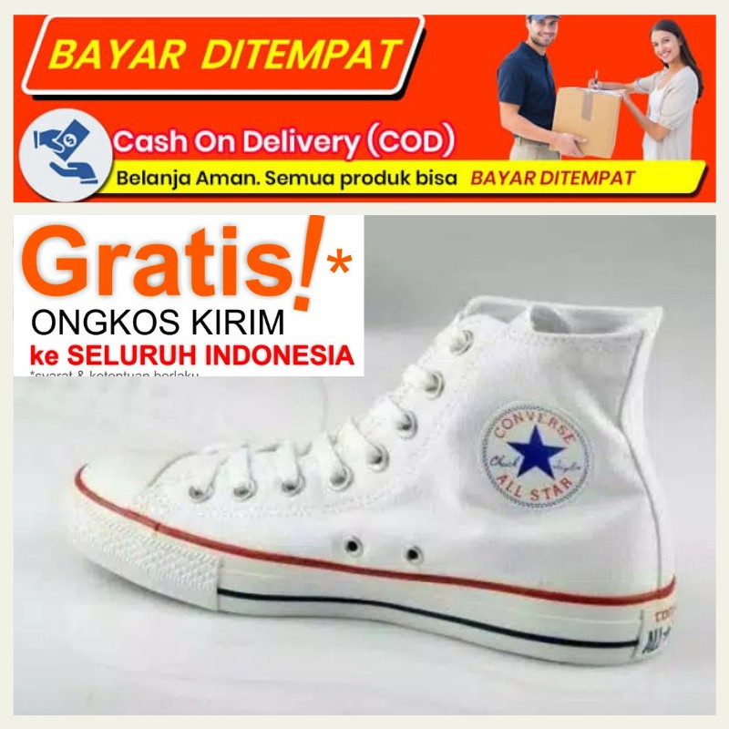 Sepatu Warrior Sparta HC White / Sepatu Warrior Sparta Putih Tinggi