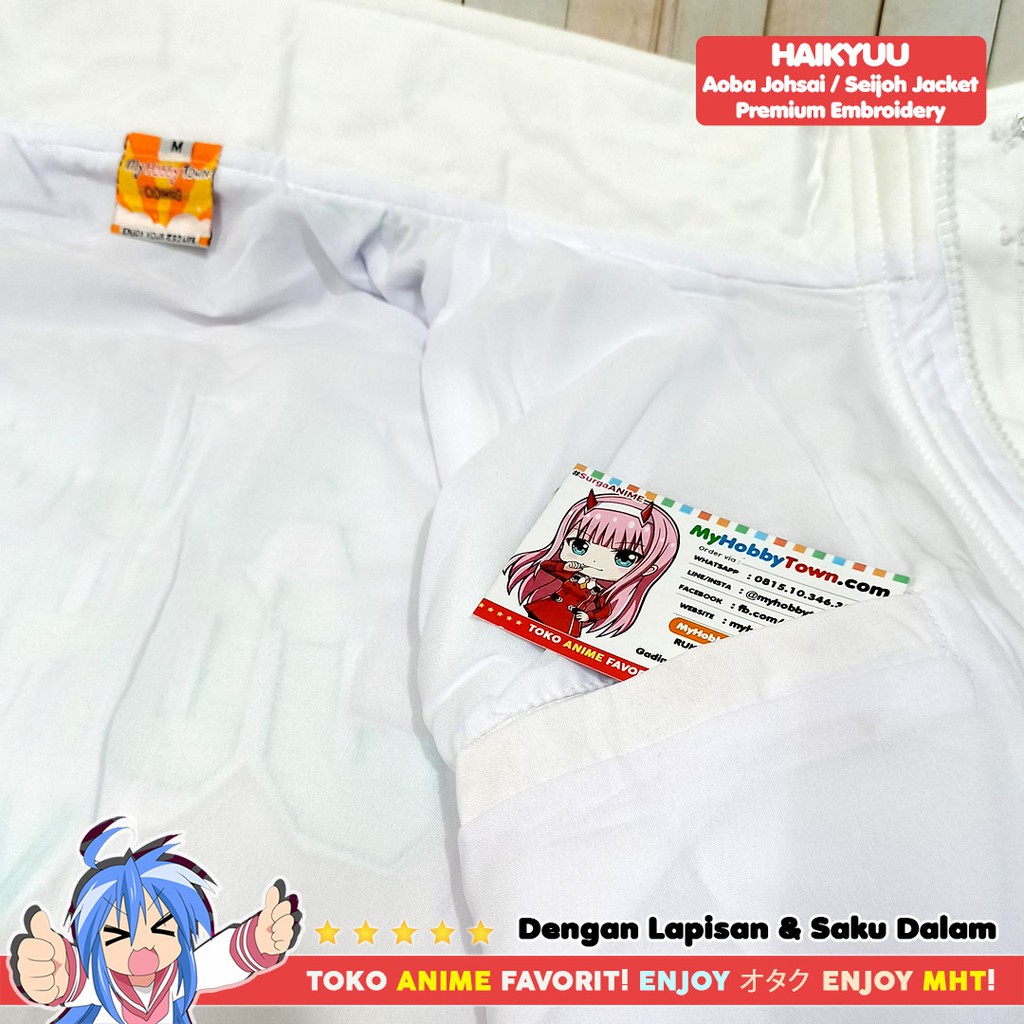 Jaket Anime Cosplay Haikyuu Aoba Johsai Premium Bordir