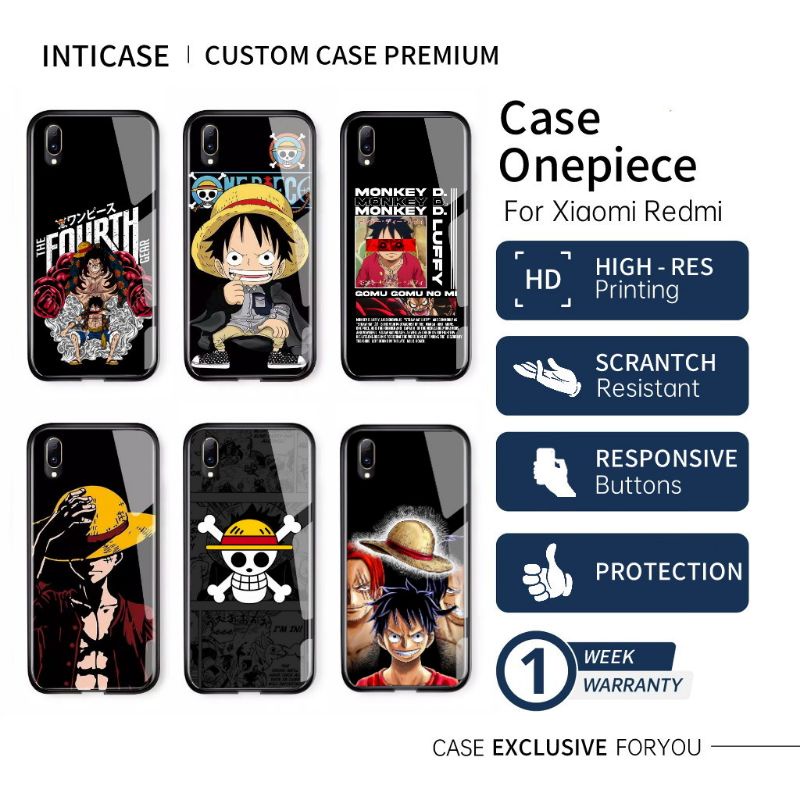 Casing Soft Case Xiaomi Redmi Note 9 8 6 7 8A Pro Mi S2 Redmi Note 8 10 9C Anime One Piece Luffy Gla
