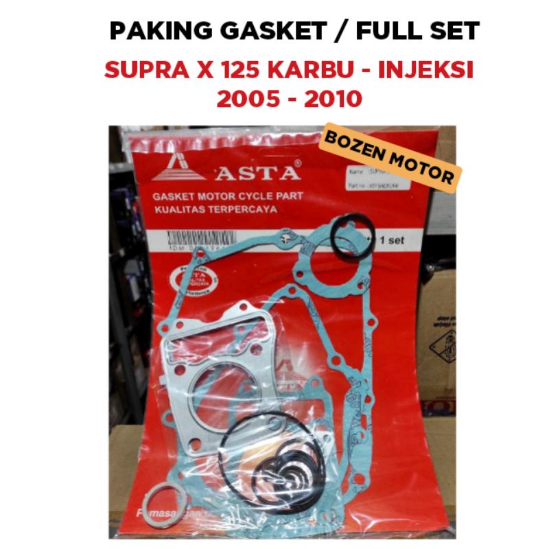 Paking Gasket Supra X 125 Karbu - FI 2005 2006 2007 2008 2009 2010 Fullset Full Packing Set Blok Top