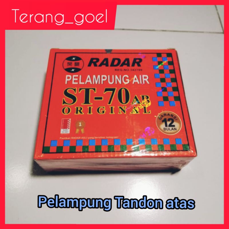 Radar ST-70AB Asli Hologram Pelampung Tandon Toren Level Air Otomatis / Pelampung Radar