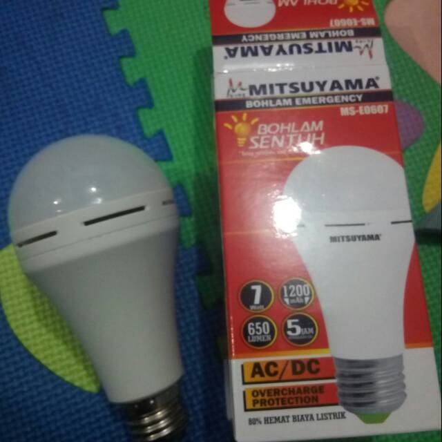 lampu emergency / bohlam sentuh mitsuyama 7 watt