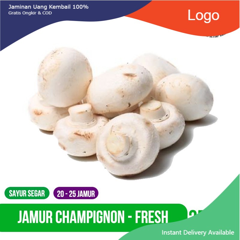 

Jamur Champignon / Kancing Putih 250g Bandung