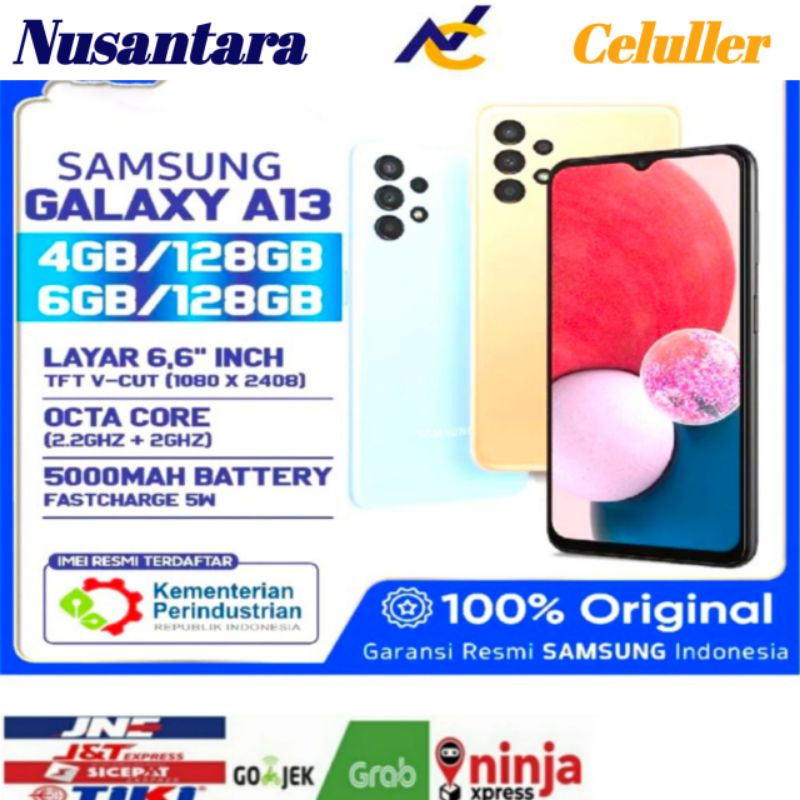 HP SAMSUNG GALAXY A13  6/128 GB NEW [Samsung A13 New Ram 6 GB Rom 128 GB] GARANSI RESMI