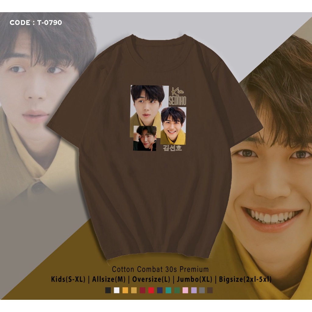 T-SHIRT / KAOS KIM SEON HO / BAHAN KATUN COMBED 30S / REAL PICTURE