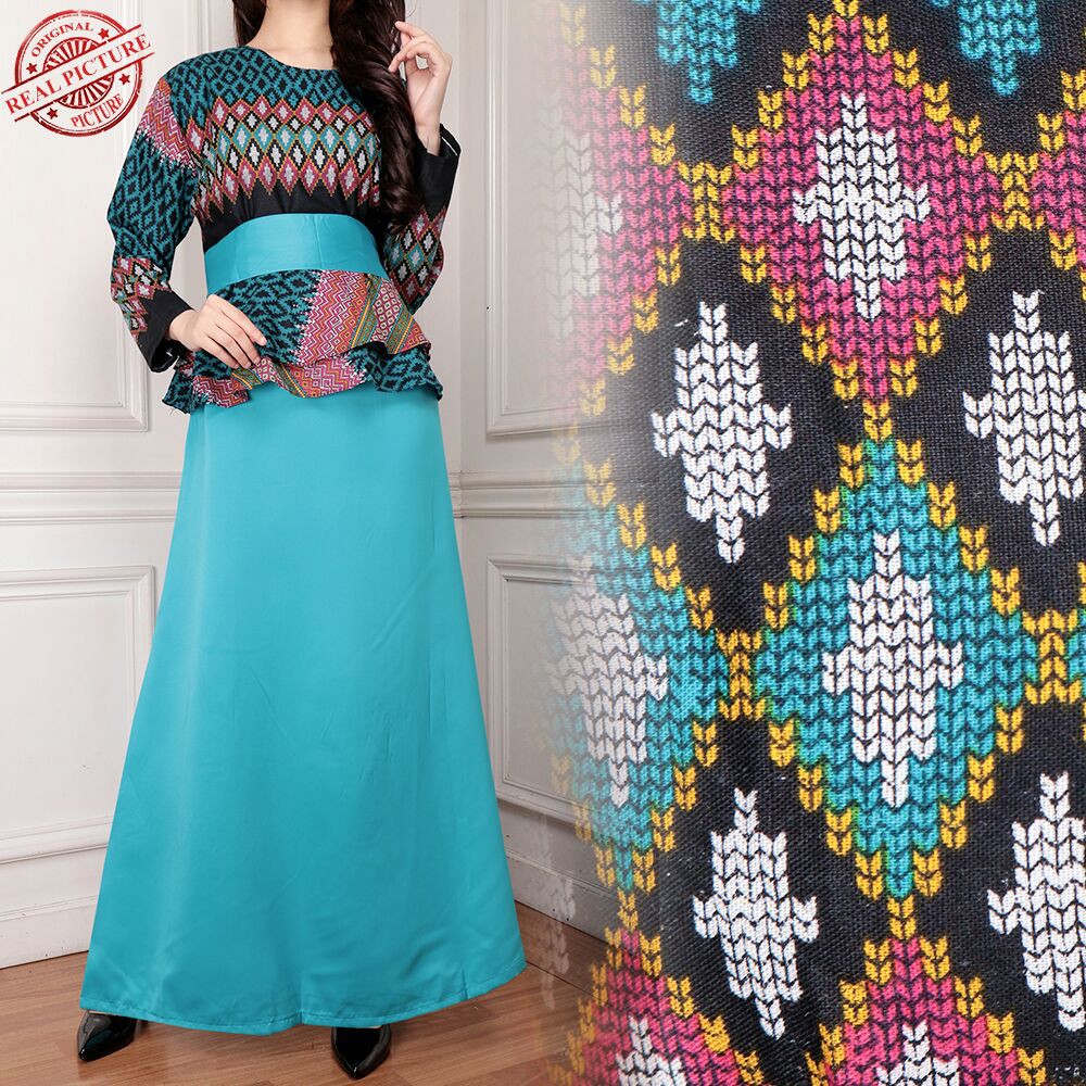 Gamis Maxi Fenny Long Dress Batik Wanita