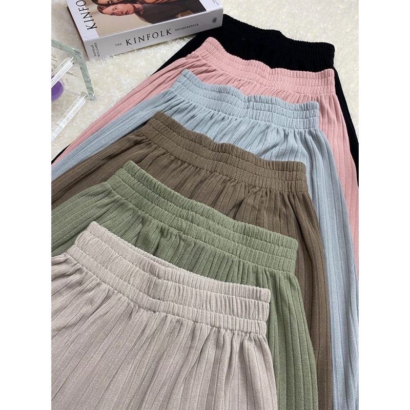 Hornet Pants 785 | Celana Kulot Knit Wanita Tebal - Celana Kulot Highwaist - Cullote Knit Pants