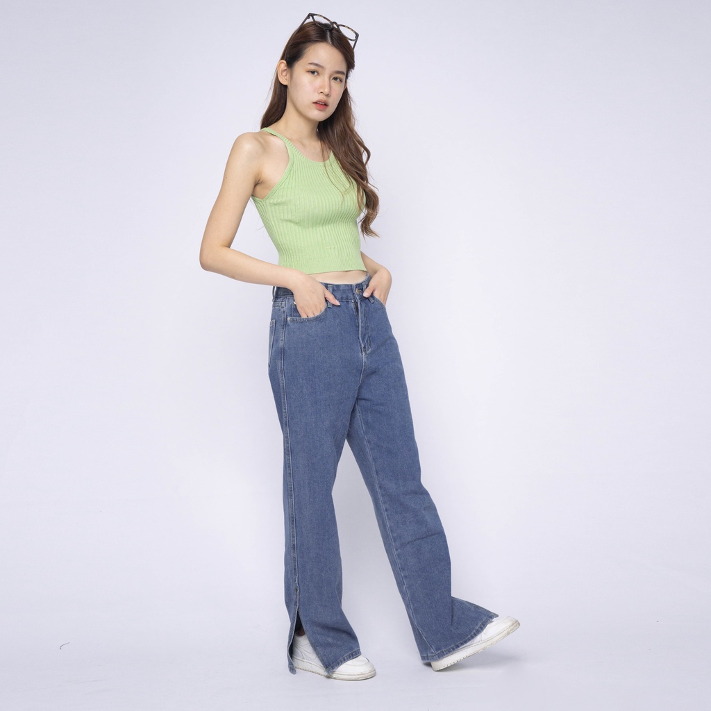 VIERLIN - Jeans 9151 - HW SLIT JEANS