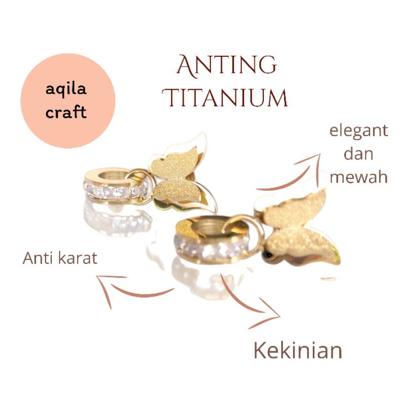 GIWANG DAN ANTING TITANIUM ANTI KARAT PREMIUM/ANTING TUSUK