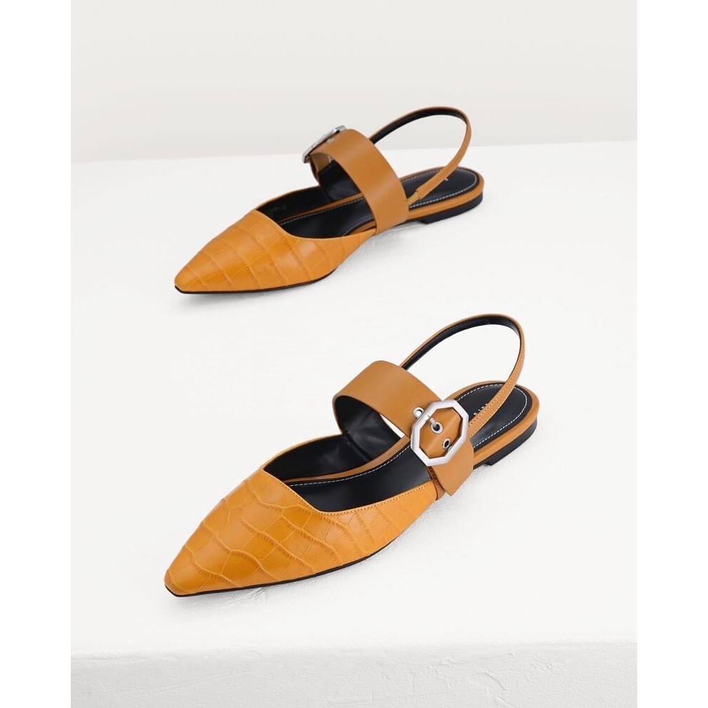 Sepatu PDR-303 Croc Effect Buckled Flat