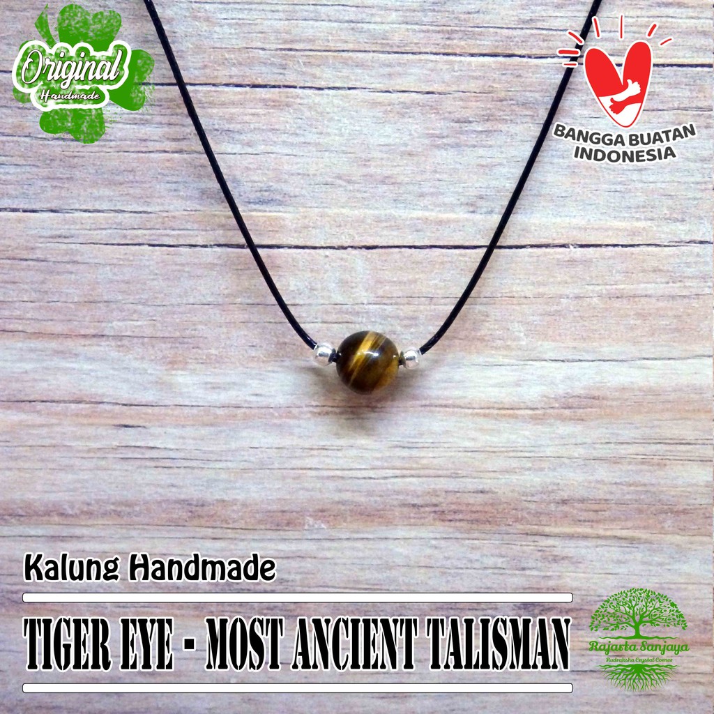 Kalung Batu Handmade Rajarta Batu Tiger Eye Most Ancient Talisman