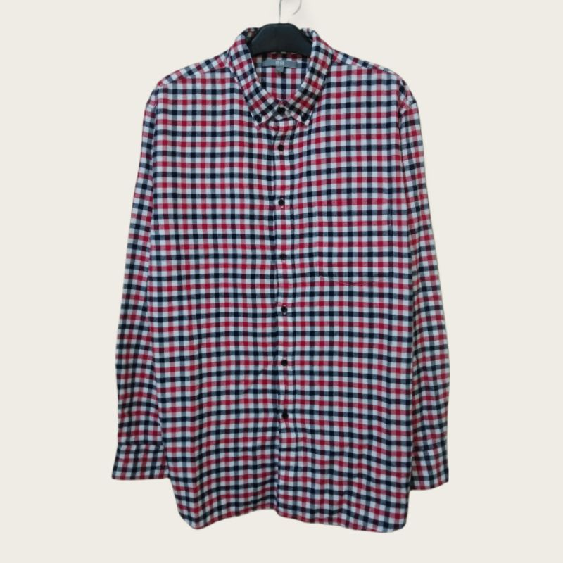 kemeja flanel second uniqlo original branded size xl