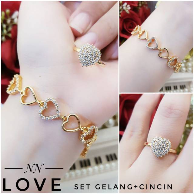 Xuping set perhiasan lapis emas 24k 2507g